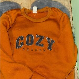 Orange Cozy Season Sweatshirt